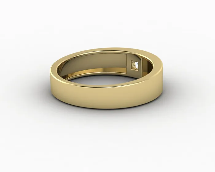 Sapheena Jewelry Rings Darius Mens Princess Cut Wedding Ring