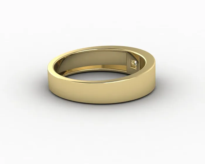 Sapheena Jewelry Rings Darius Mens Princess Cut Wedding Ring