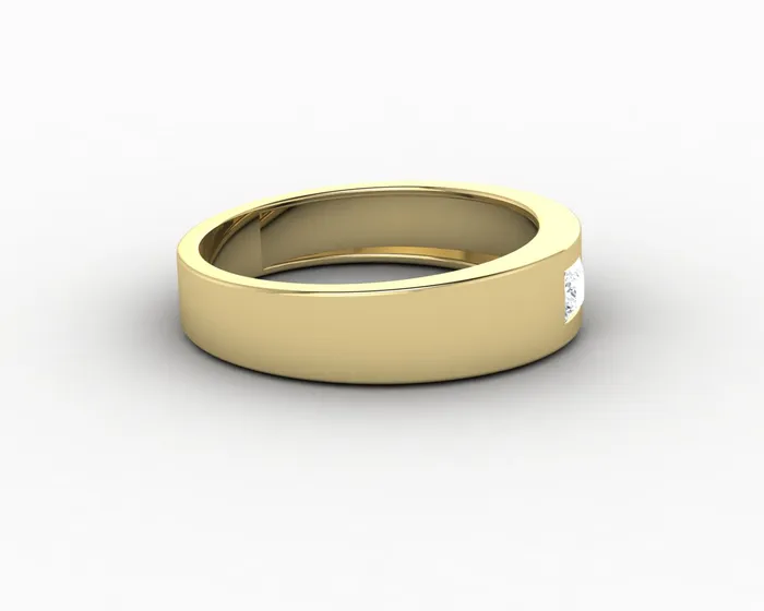 Sapheena Jewelry Rings Darius Mens Princess Cut Wedding Ring