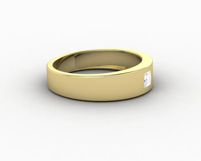 Sapheena Jewelry Rings Darius Mens Princess Cut Wedding Ring