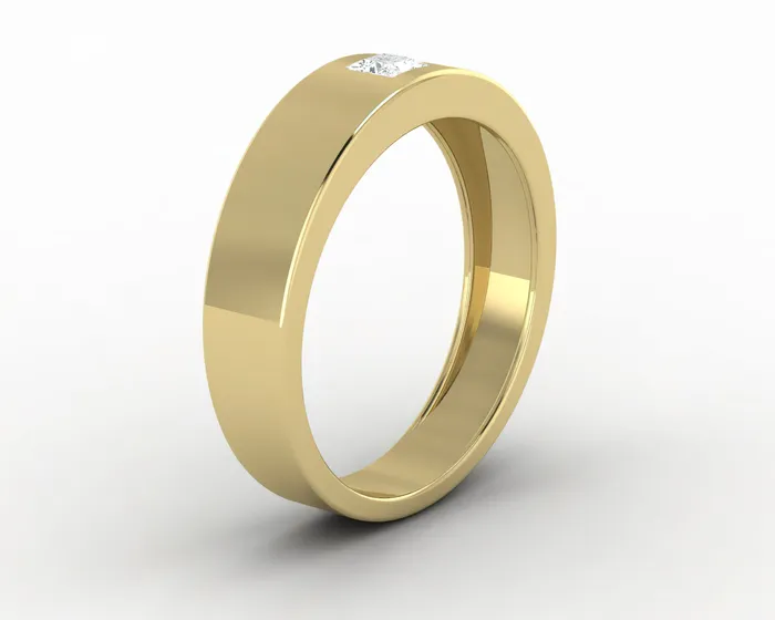 Sapheena Jewelry Rings Darius Mens Princess Cut Wedding Ring