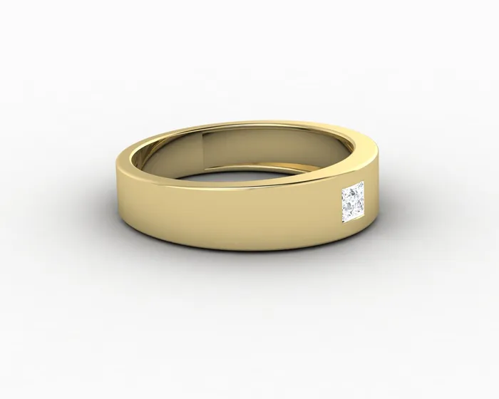 Sapheena Jewelry Rings Darius Mens Princess Cut Wedding Ring