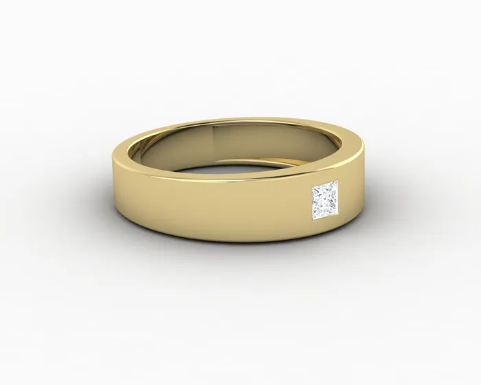 Sapheena Jewelry Rings Darius Mens Princess Cut Wedding Ring