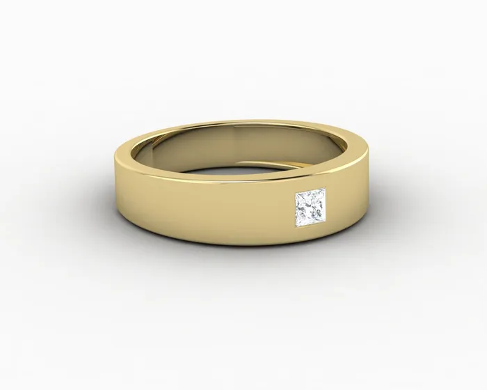 Sapheena Jewelry Rings Darius Mens Princess Cut Wedding Ring