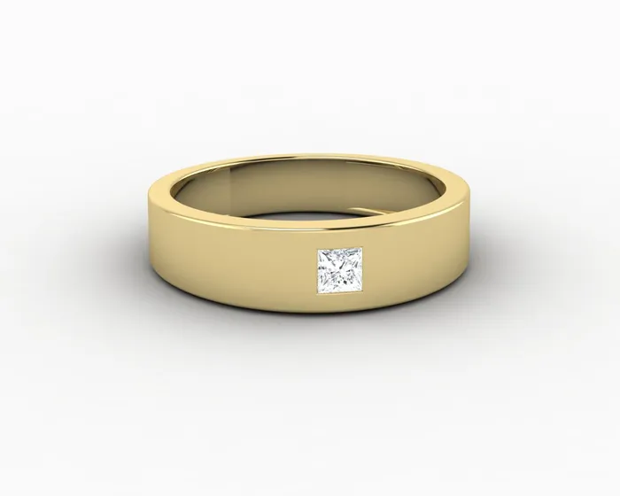 Sapheena Jewelry Rings Darius Mens Princess Cut Wedding Ring