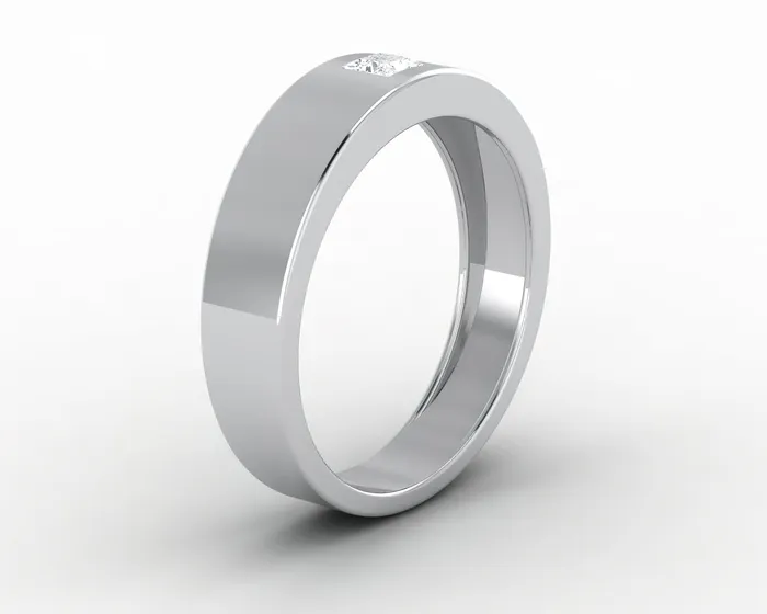 Sapheena Jewelry Rings Darius Mens Princess Cut Wedding Ring