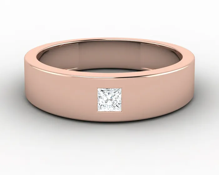 Sapheena Jewelry Rings Darius Mens Princess Cut Wedding Ring