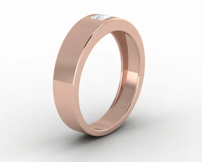 Sapheena Jewelry Rings Darius Mens Princess Cut Wedding Ring