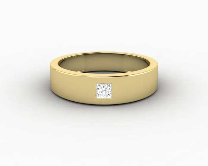 Sapheena Jewelry Rings Darius Mens Princess Cut Wedding Ring