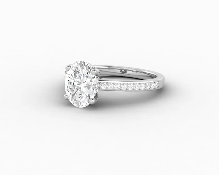 Sapheena Jewelry Rings Larisa 20 Ct Oval Cut Engagement Ring with Side Stones