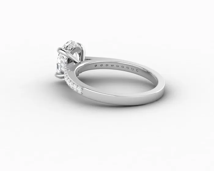 Sapheena Jewelry Rings Larisa 20 Ct Oval Cut Engagement Ring with Side Stones