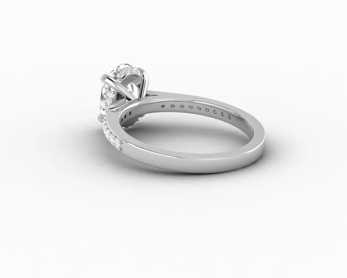 Sapheena Jewelry Rings Larisa 20 Ct Oval Cut Engagement Ring with Side Stones