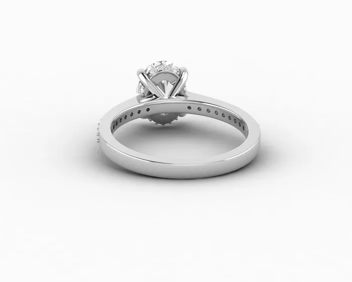 Sapheena Jewelry Rings Larisa 20 Ct Oval Cut Engagement Ring with Side Stones