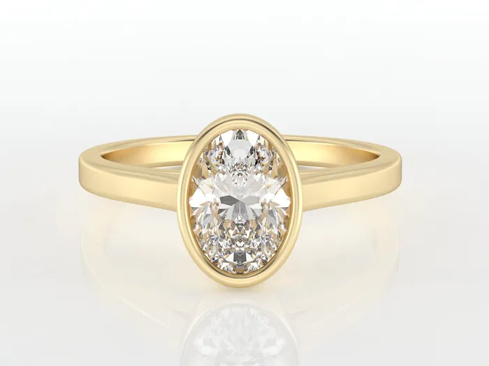Sapheena Jewelry Siara 10 Ct Solitaire Oval Cut Engagement Ring Rings