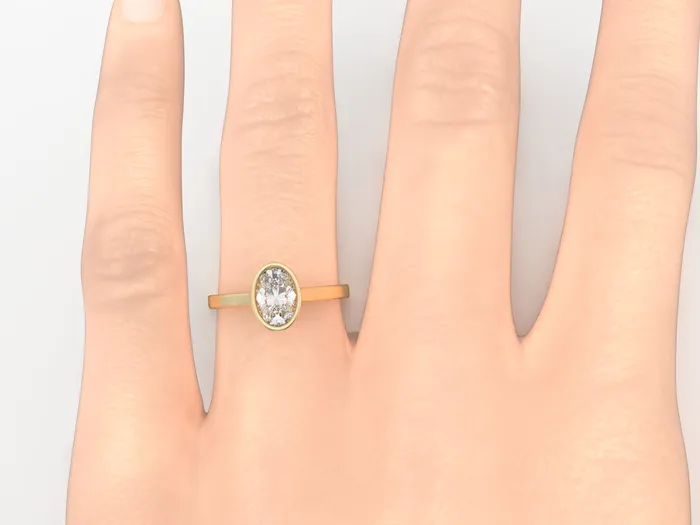 Sapheena Jewelry Siara 10 Ct Solitaire Oval Cut Engagement Ring Rings