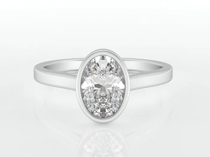 Sapheena Jewelry Siara 10 Ct Solitaire Oval Cut Engagement Ring Rings