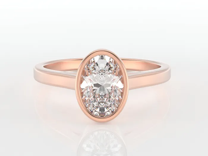Sapheena Jewelry Siara 10 Ct Solitaire Oval Cut Engagement Ring Rings