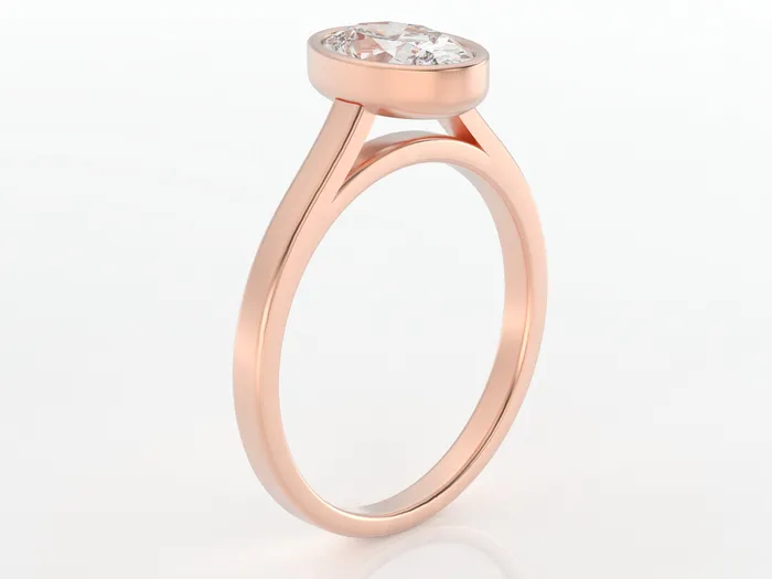 Sapheena Jewelry Siara 10 Ct Solitaire Oval Cut Engagement Ring Rings