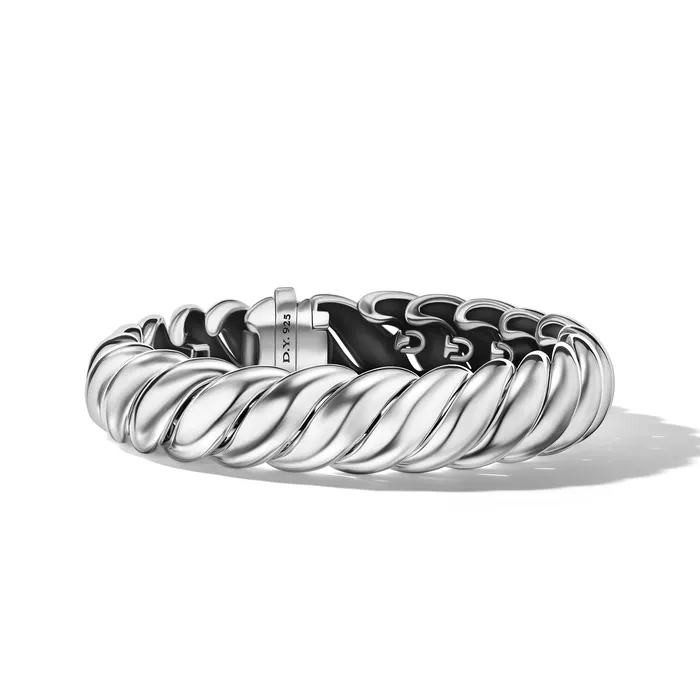 Sculpted Cable Bracelet in Sterling Silver 14mm David Yurman Bracelets