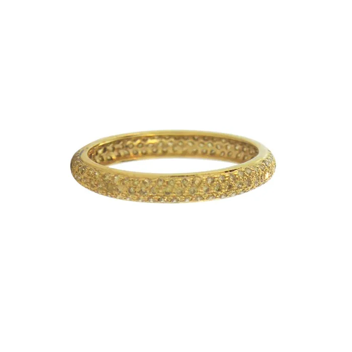 Sethi Couture Rings Yellow Diamond Pave Band