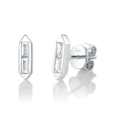 SHY CREATIONS 018CT DIAMOND BAGUETTE STUD EARRING Earrings