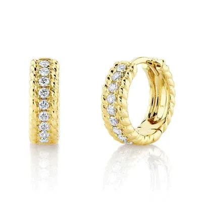 SHY CREATIONS Earrings 018CT DIAMOND HUGGIE EARRING
