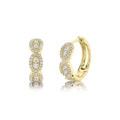 SHY CREATIONS Earrings 049CT DIAMOND HUGGIE EARRING