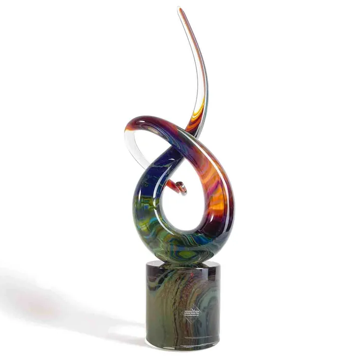 Tagliapietra Andrea Earrings Love Knot Murano Glass calcedonio cm 30 up to cm 70