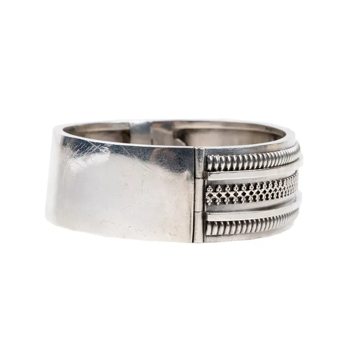 Victorian Era Sterling Silver Bangle Bell Bird Antiques Bracelets