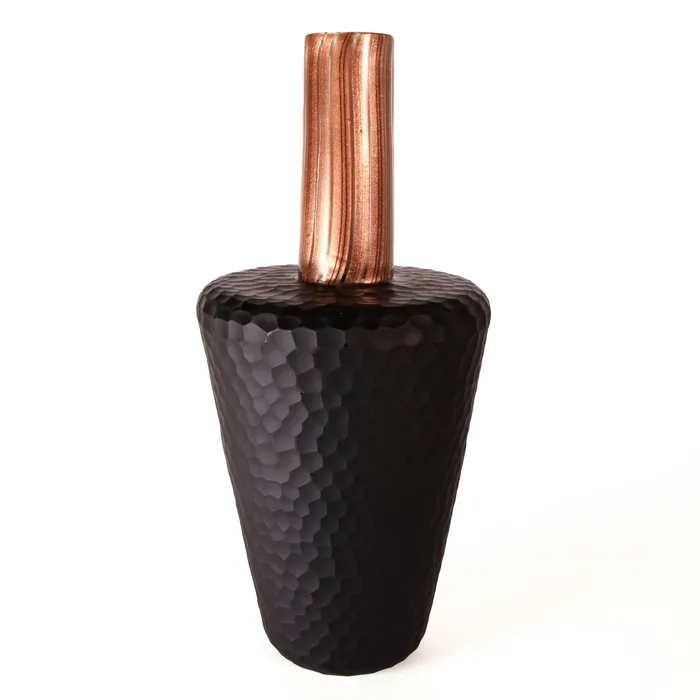 Vittorio Ferro Earrings Avventurina vase Murano glass