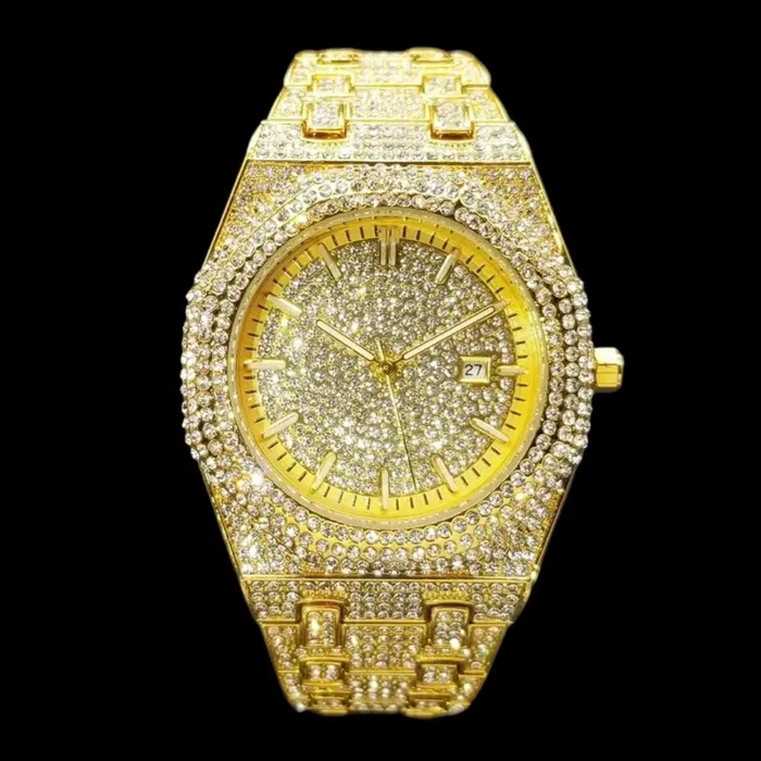 Watches Bust Down Luxury Bust Down Date VVS Iced Out Diamond Watch