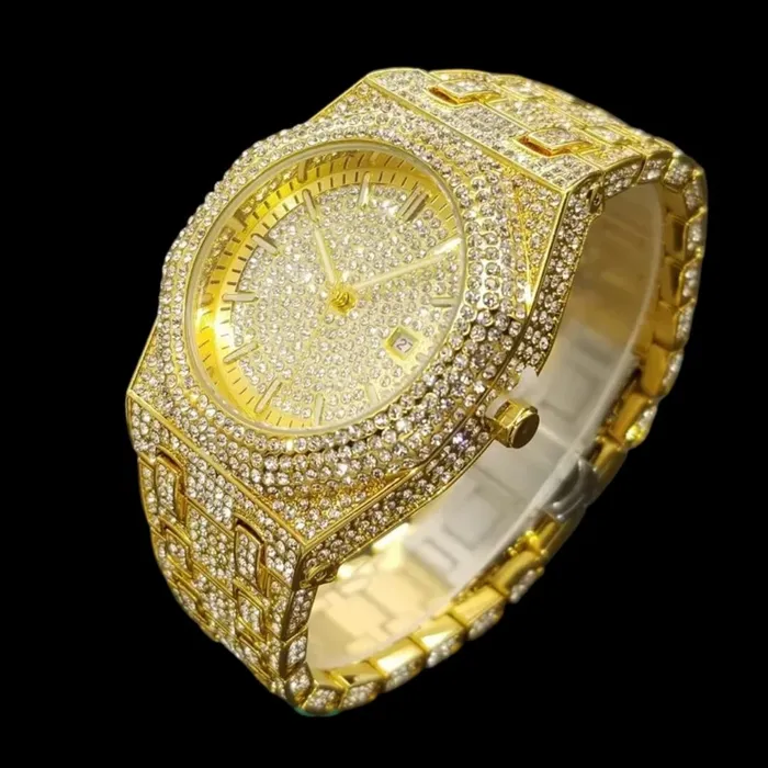 Watches Bust Down Luxury Bust Down Date VVS Iced Out Diamond Watch