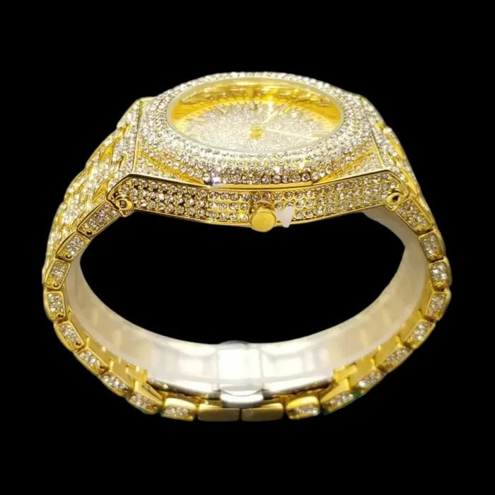 Watches Bust Down Luxury Bust Down Date VVS Iced Out Diamond Watch
