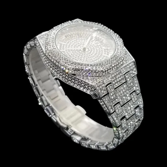 Watches Bust Down Luxury Bust Down Date VVS Iced Out Diamond Watch