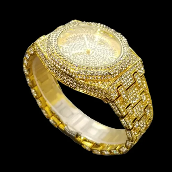 Watches Bust Down Luxury Bust Down Date VVS Iced Out Diamond Watch